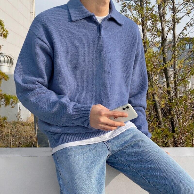 Herr Tröja i Vintage Stil av Premium Ull 2