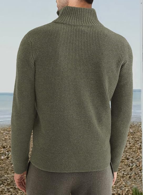 Herr Zipper Pullover Med Italiensk Design 1