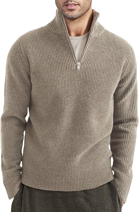 Herr Zipper Pullover Med Italiensk Design 13