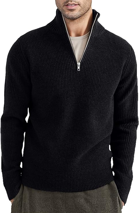 Herr Zipper Pullover Med Italiensk Design 4