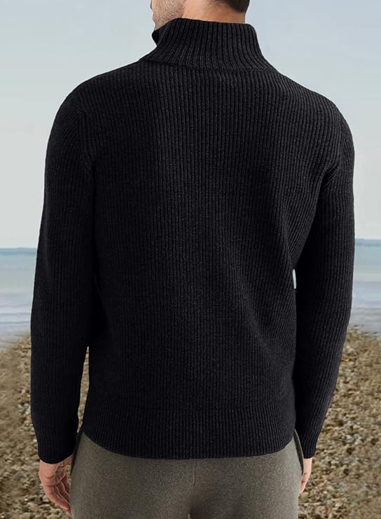 Herr Zipper Pullover Med Italiensk Design 5
