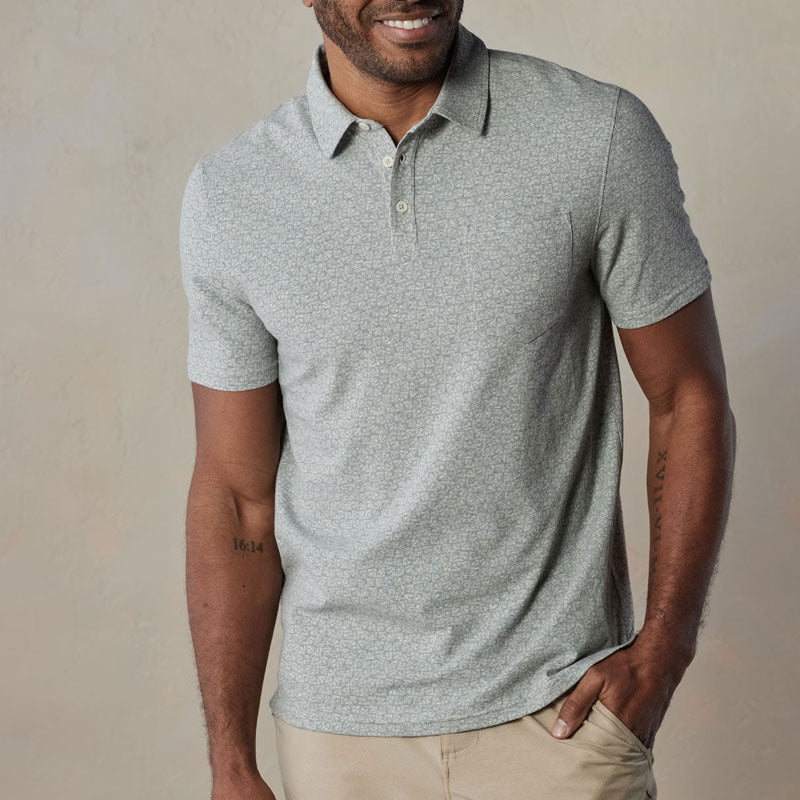 Herrar Bomullsmix Poloshirt Kort Ärmmar