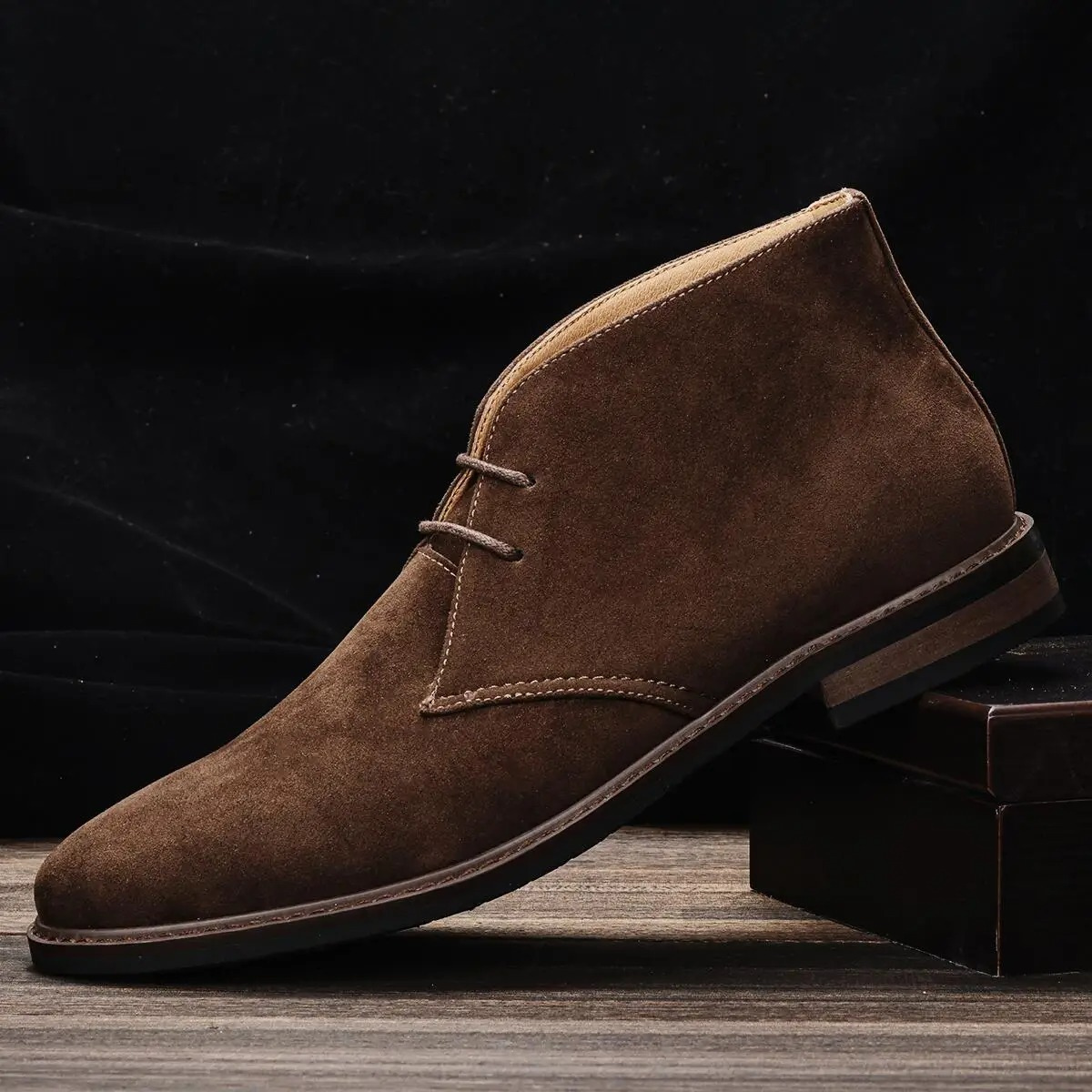 Herrar Mocka Chukka Stövlar med Tidlös Elegans