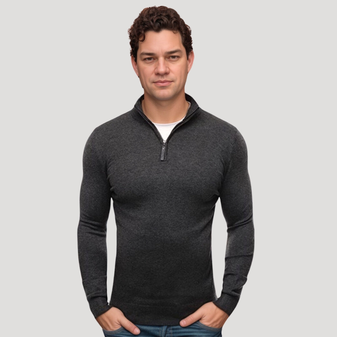 Herrars Halvdraget Tröja - Lättviktig Casual Sweater 2
