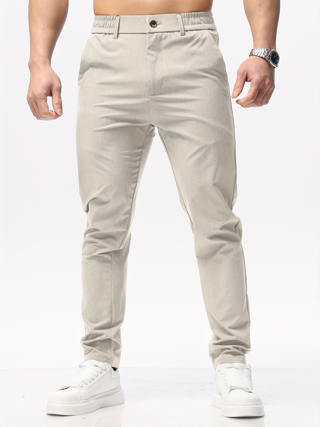 Herrbyxor i 100% Bomull Slim Fit