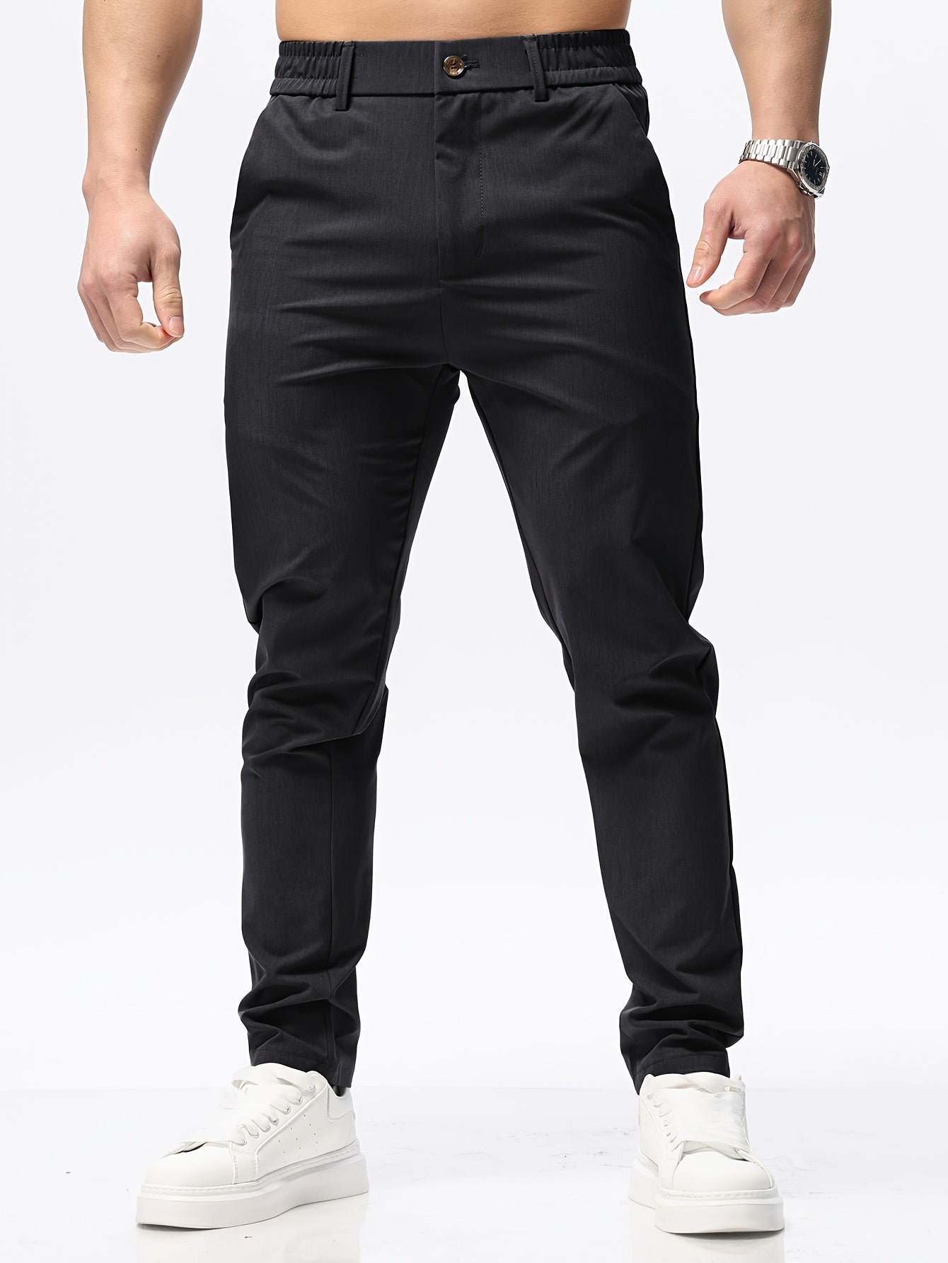 Herrbyxor i 100% Bomull Slim Fit