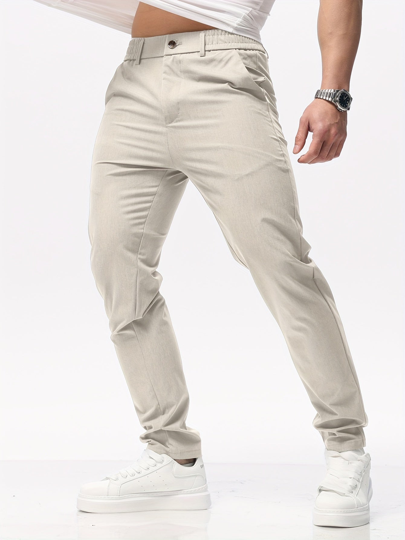 Herrbyxor i 100% Bomull Slim Fit