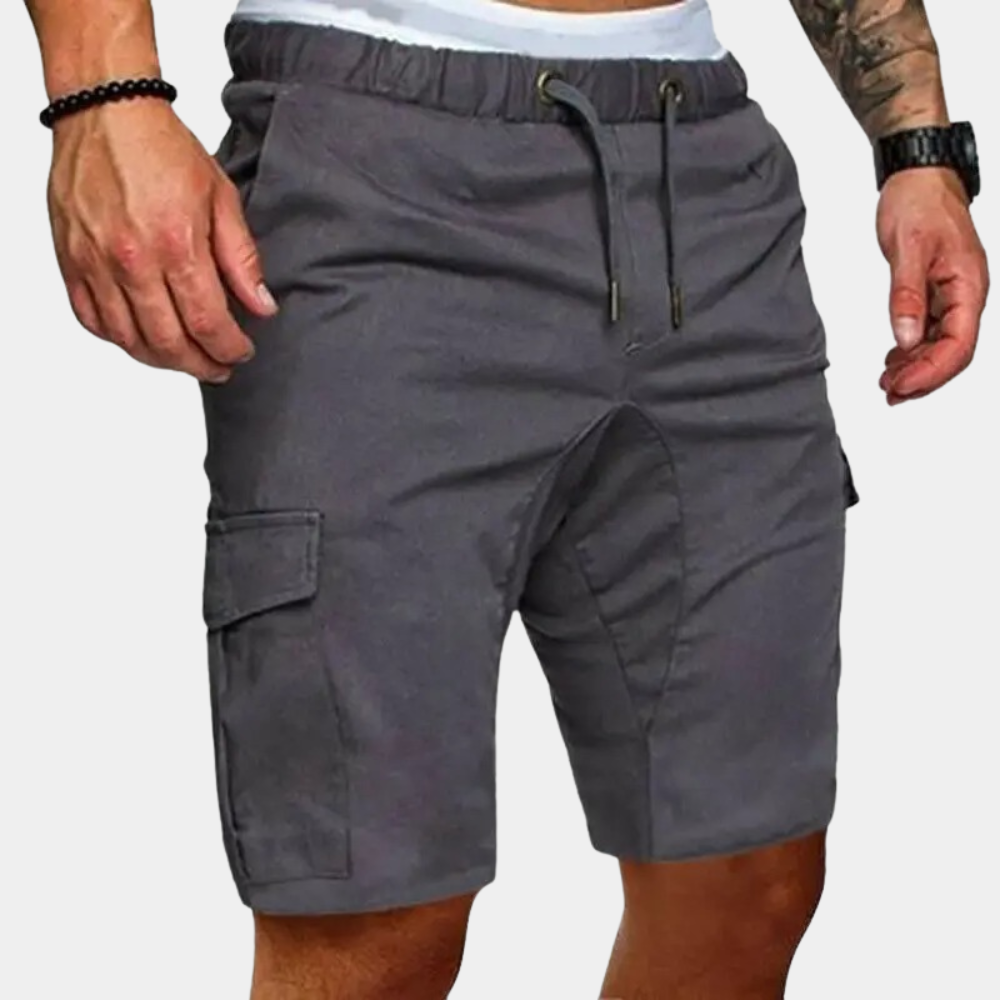 Herren Bomullsshorts med Elastisk Midja