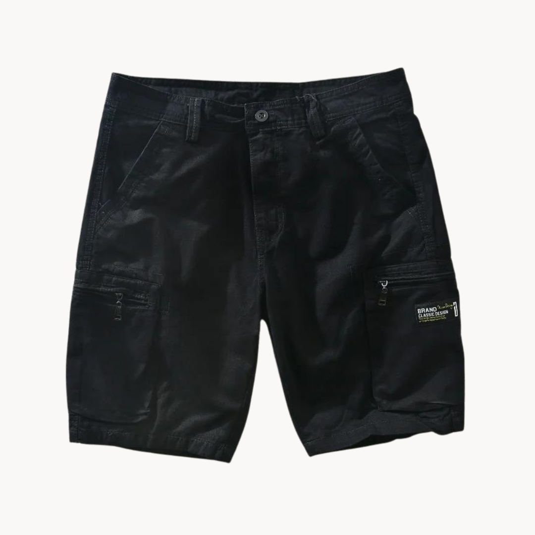 Herrens Lätta Cargo Shorts med Fickor och Elastiska Sidor