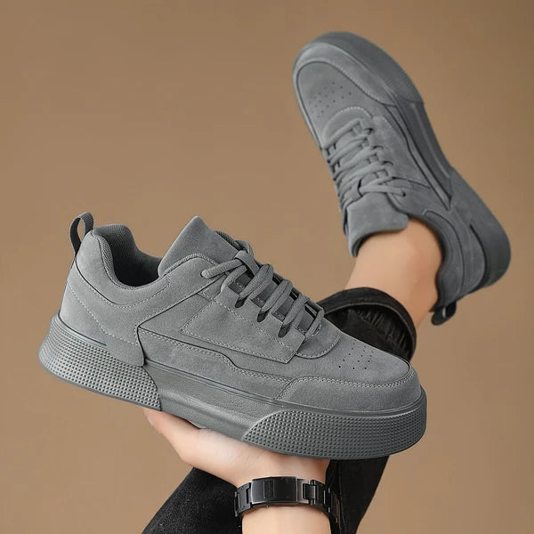 Herrens Minimalistiska Sneakers i Syntetiskt Material