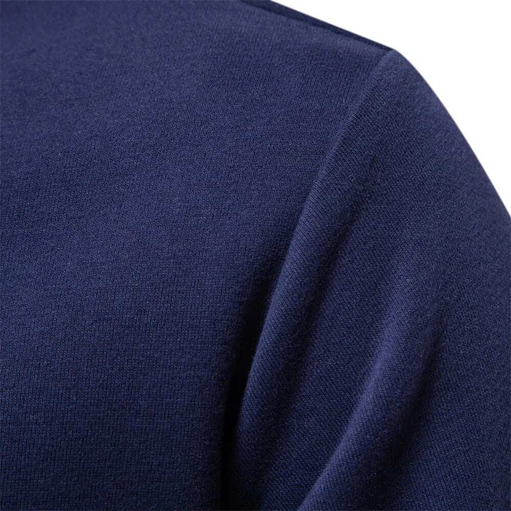 Herrens Polo Sweatshirt med Retro Charm