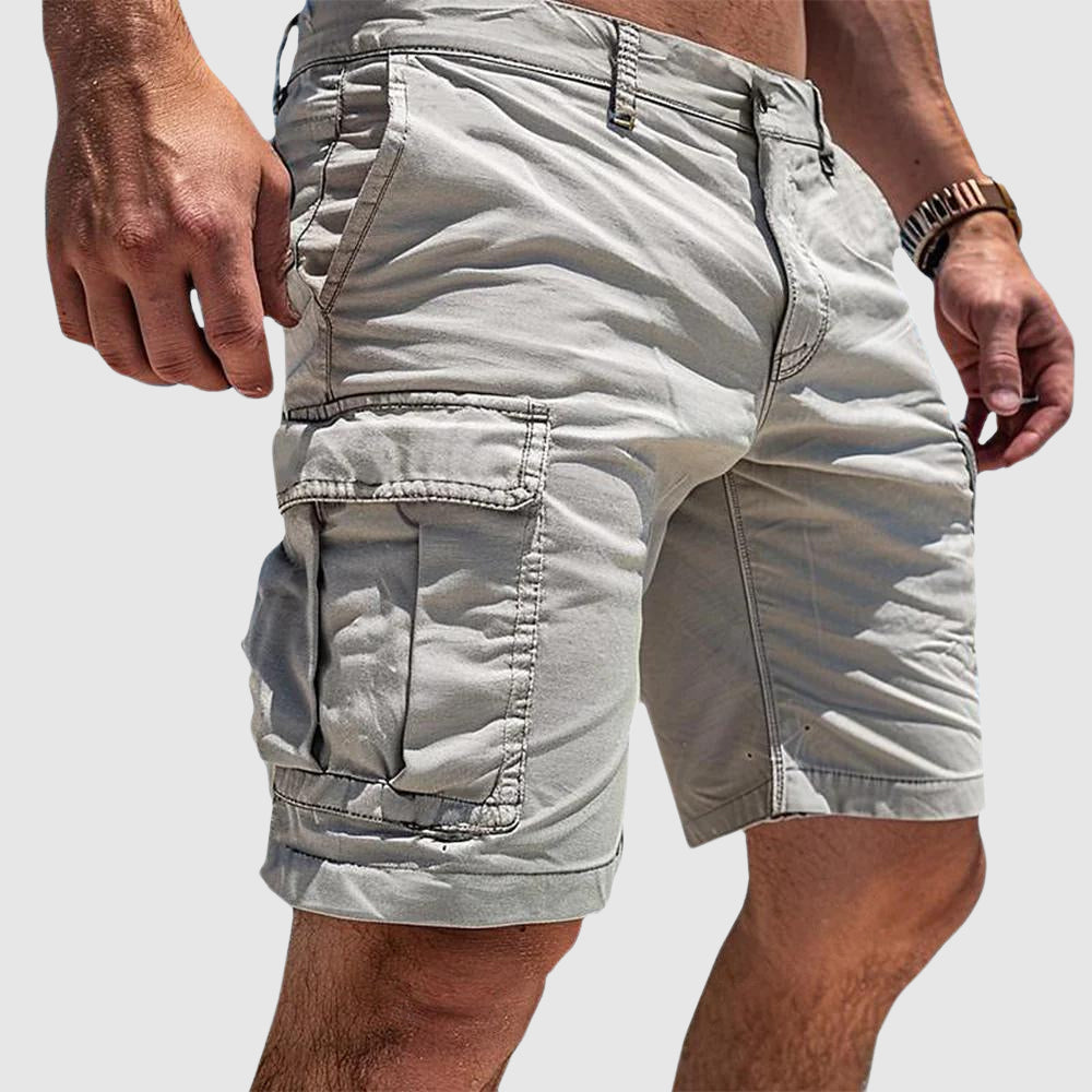 Herrens Bekväma Cargo Shorts för Utomhusäventyr 0