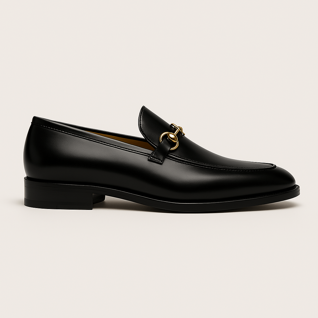 Herrens Läder Loafers med Mjuk Inredning och Slimmad Profil 1