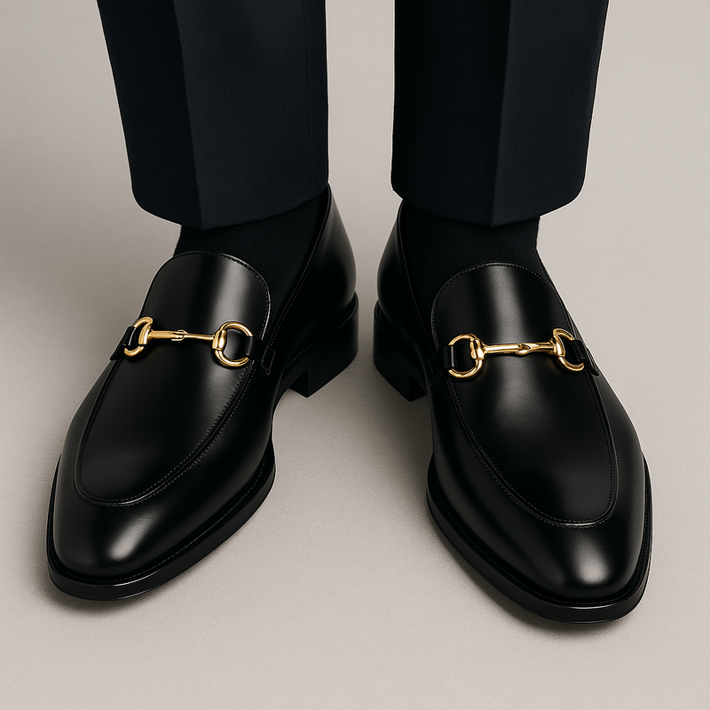 Herrens Läder Loafers med Mjuk Inredning och Slimmad Profil 3