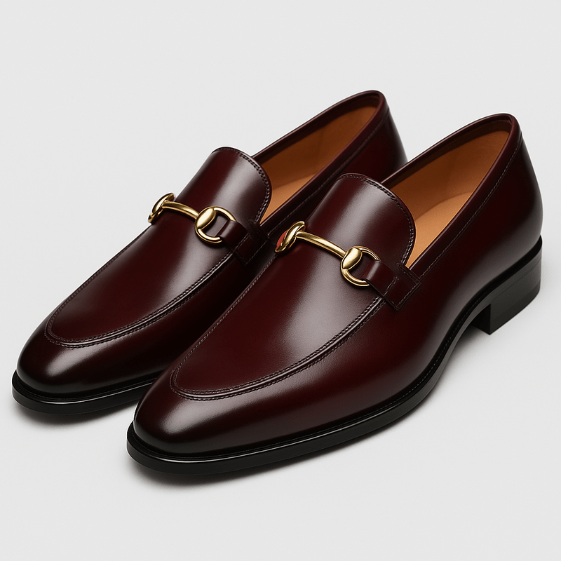 Herrens Läder Loafers med Mjuk Inredning och Slimmad Profil 4