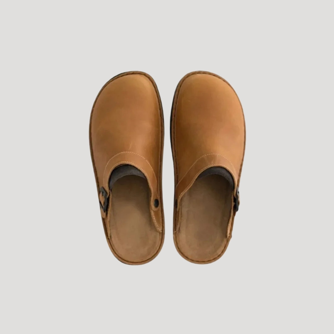 Herrens Läder Slip-On Clogs med Justerbart Band 3