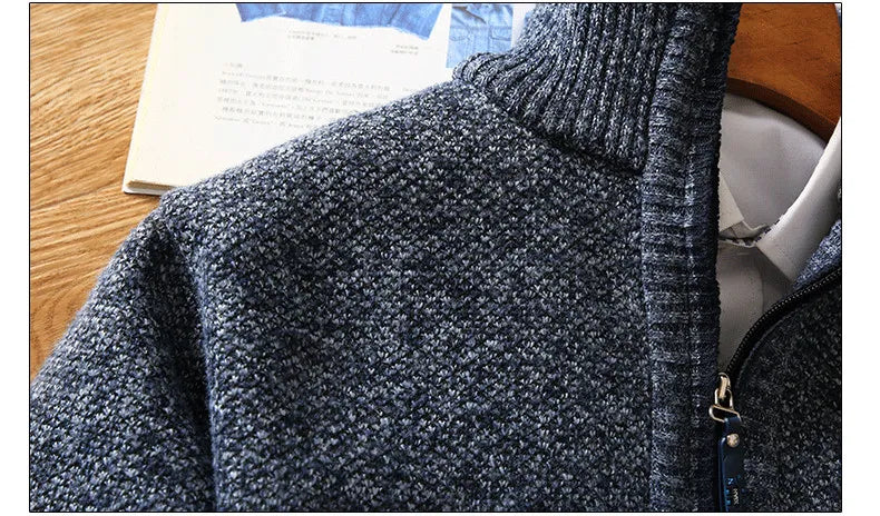 Herrfleece Tröja | Varm Halvdragkedja