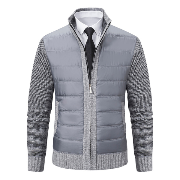 Herrjacka Fleece Vinterjacka för Modern Stil och Komfort