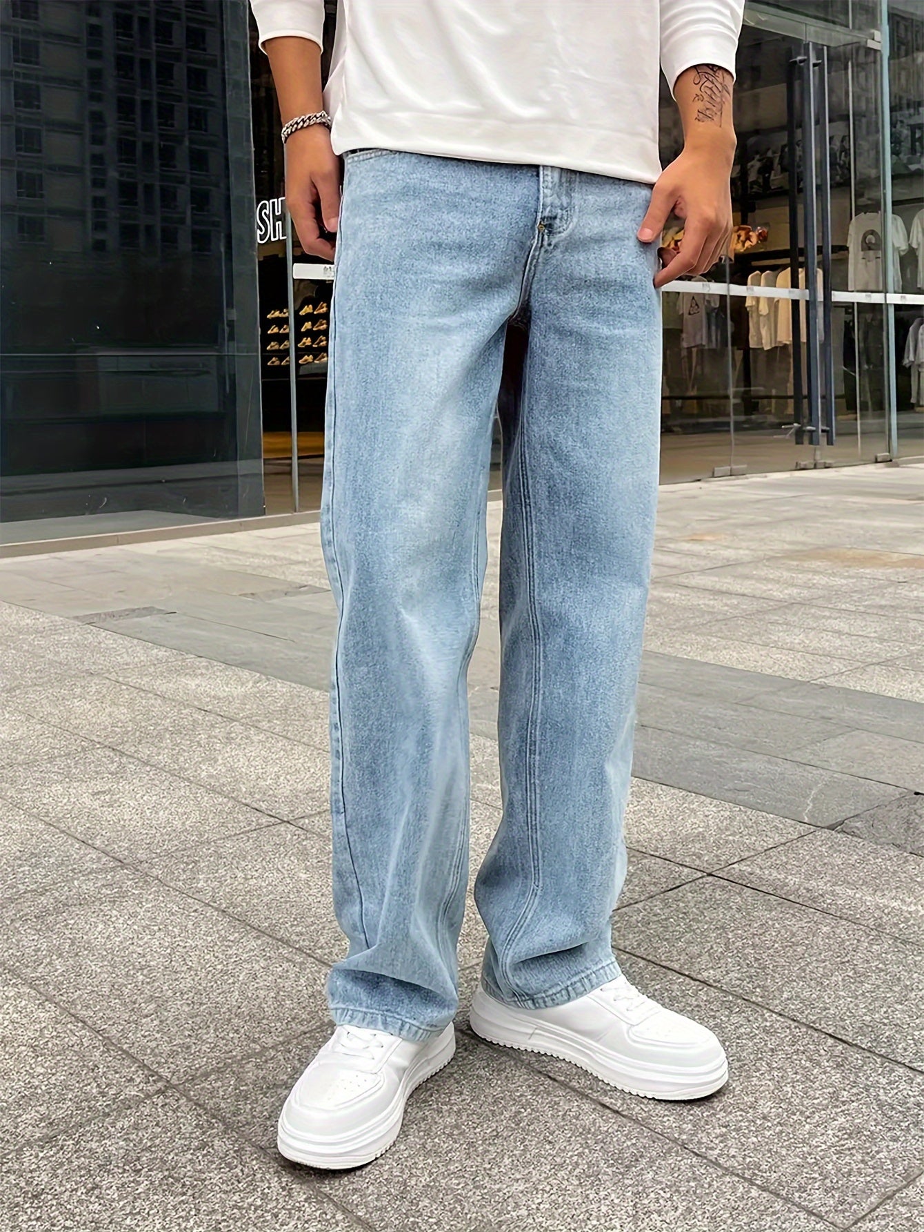 Herrjeans – Regular fit med ledig siluett