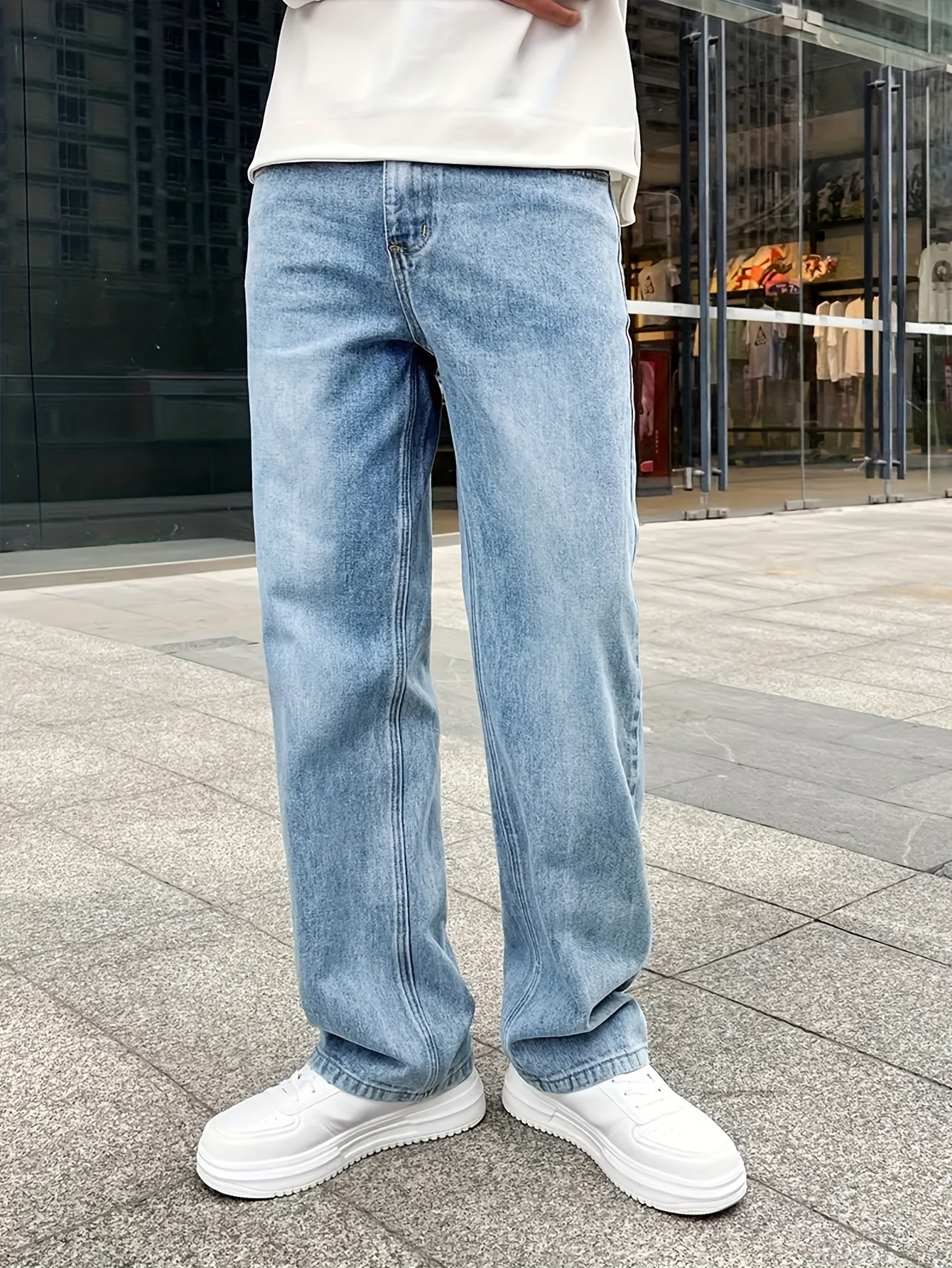 Herrjeans – Regular fit med ledig siluett