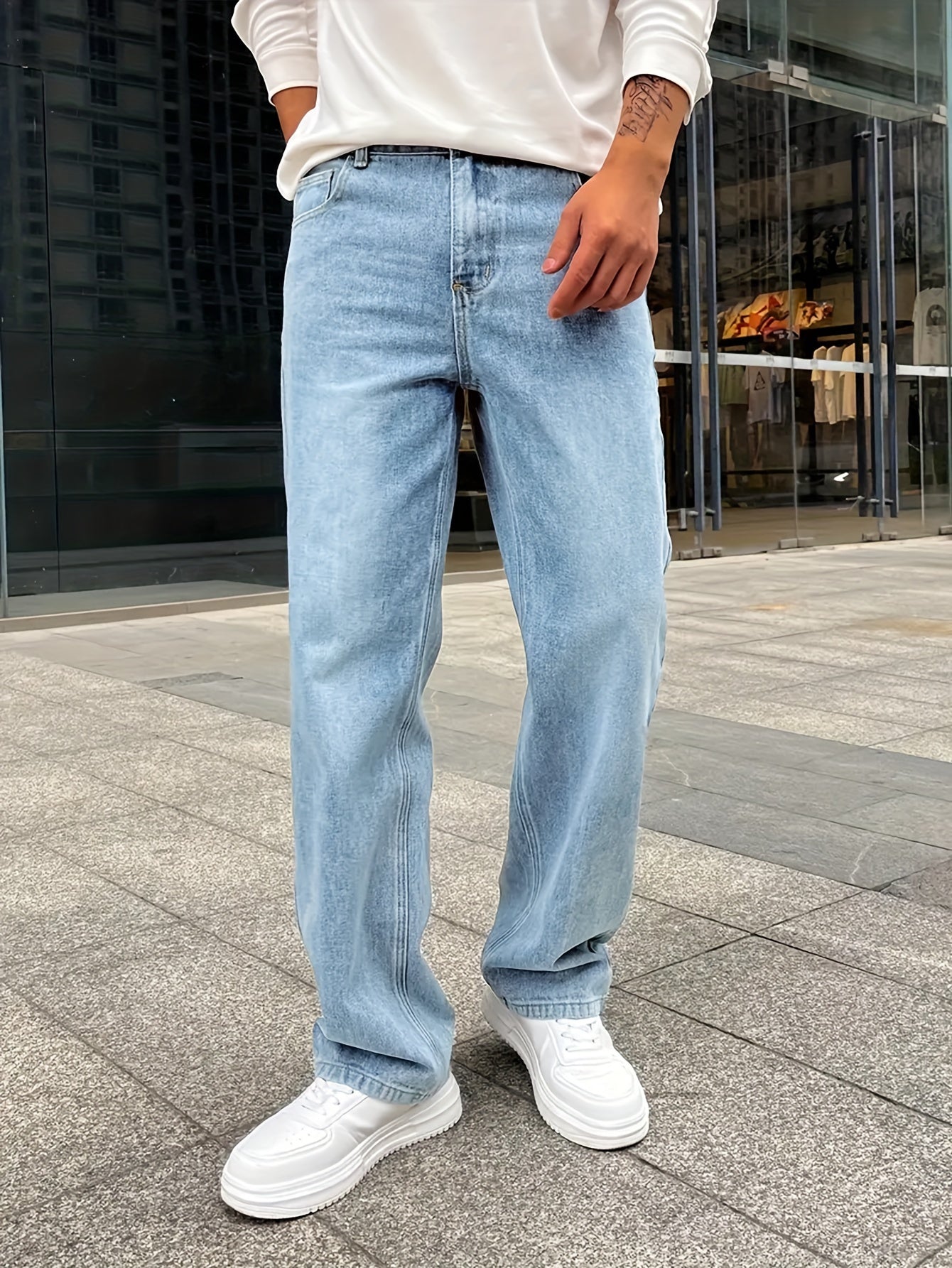 Herrjeans – Regular fit med ledig siluett