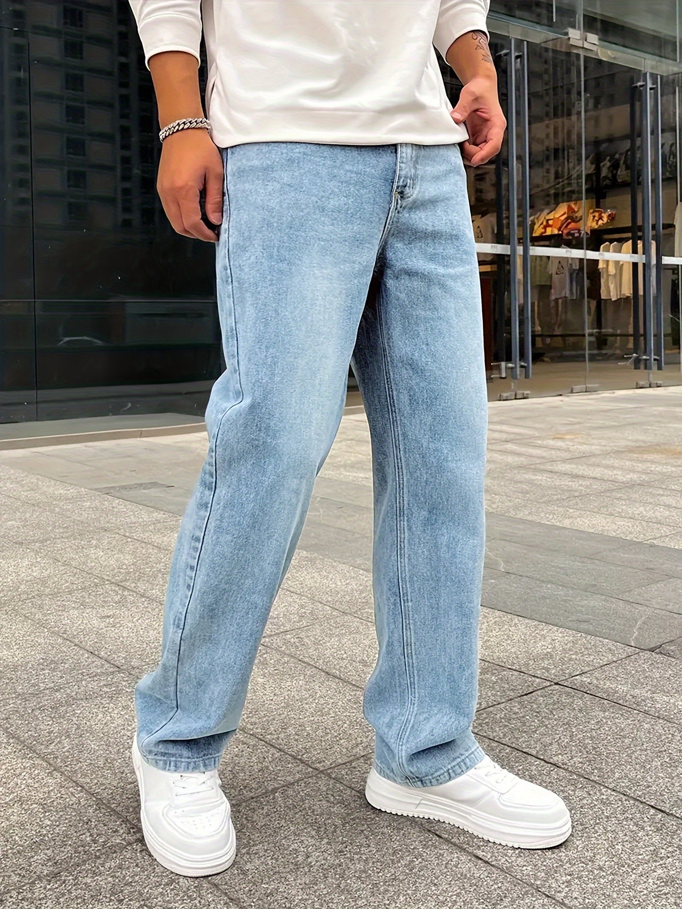 Herrjeans – Regular fit med ledig siluett