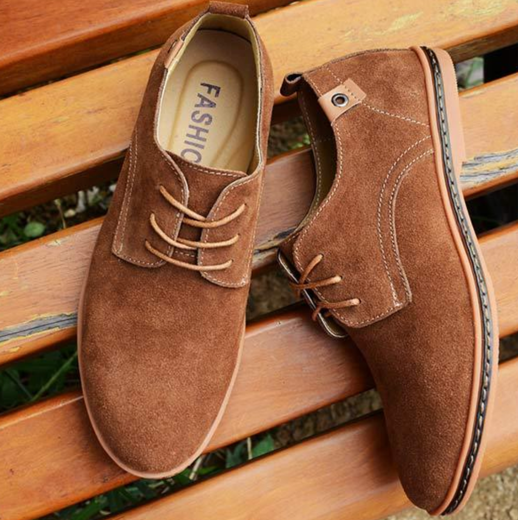 Herrmockaskor Mocka Elegant Skor
