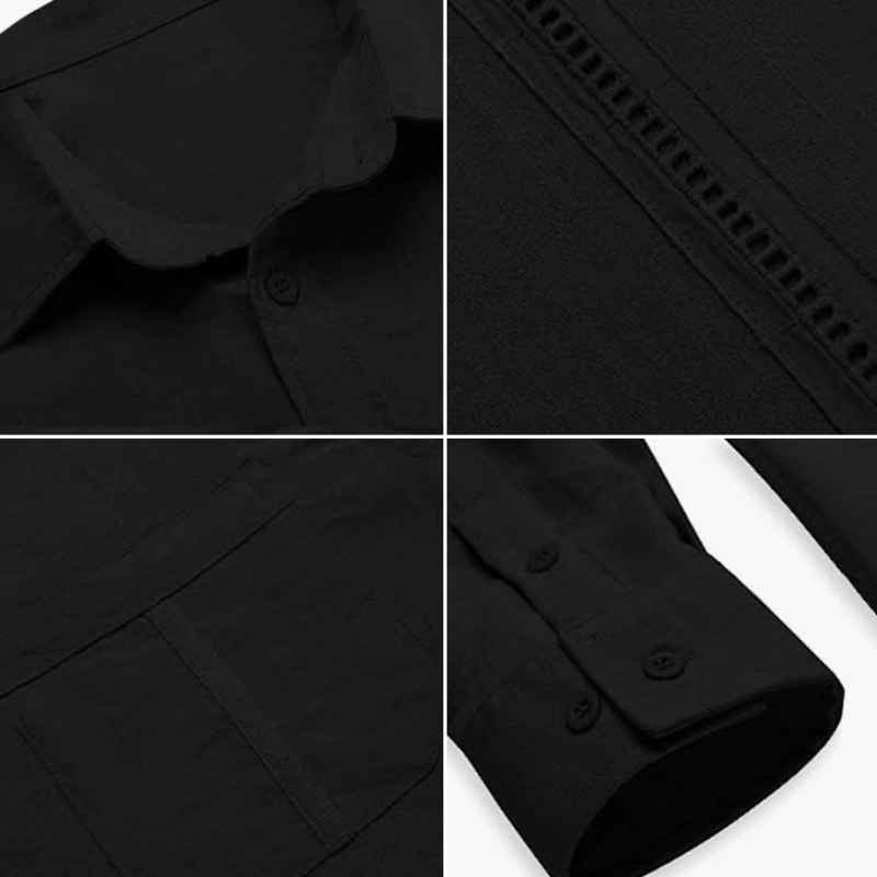 Herrskjorta Bomull Polyester Lätt Modern Passform