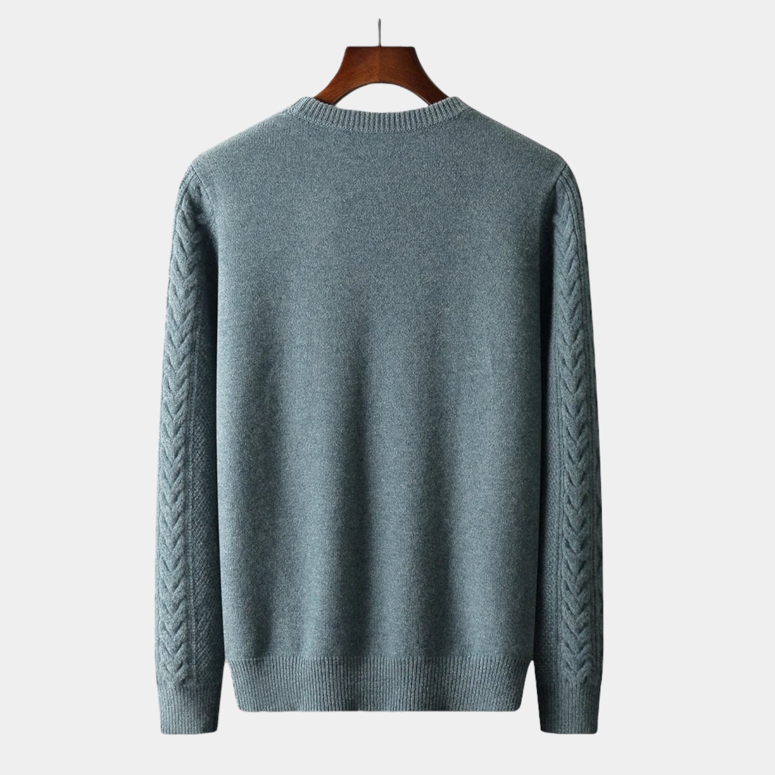 Herrtröja i Ull – Jacquard & Tidlös Stil