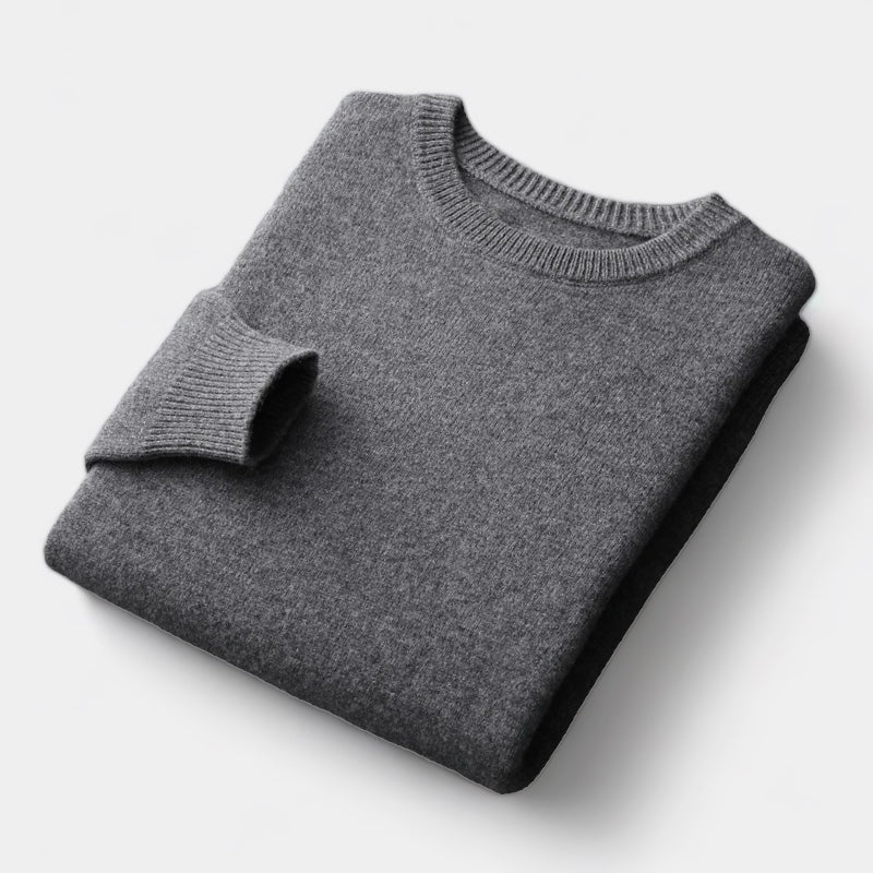 Herrtröja i Ull – Rundhals & Tidlös Stil