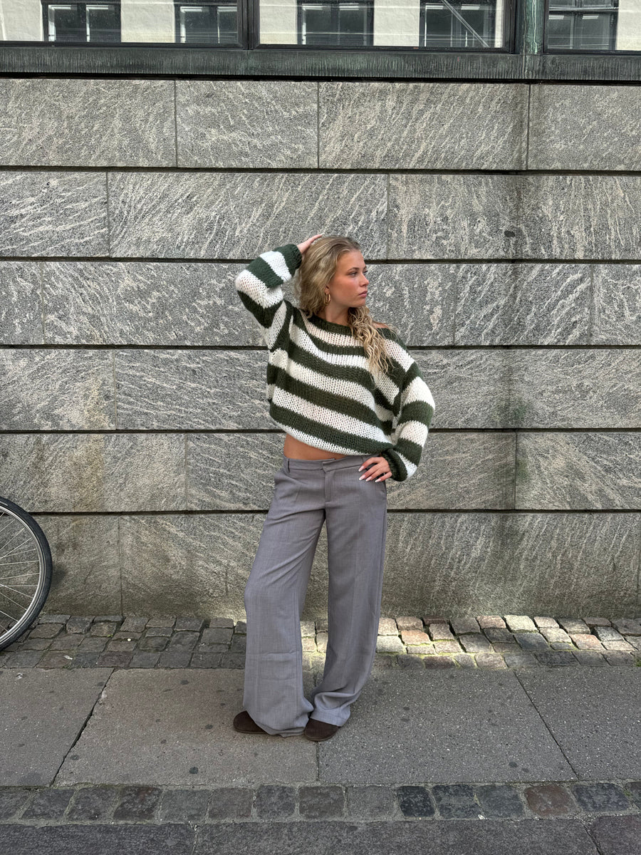 Signe | Randig Stickad Tröja