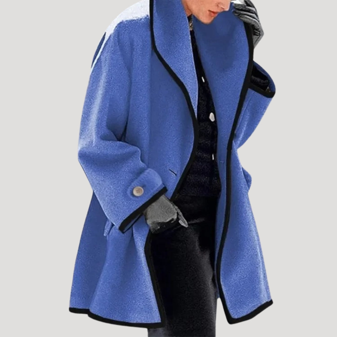 Kvinno vinterullkappa med elegant svängdesign 2