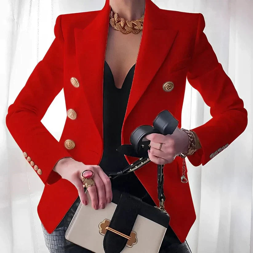 Kvinnors Blazer Högkvalitativt Material