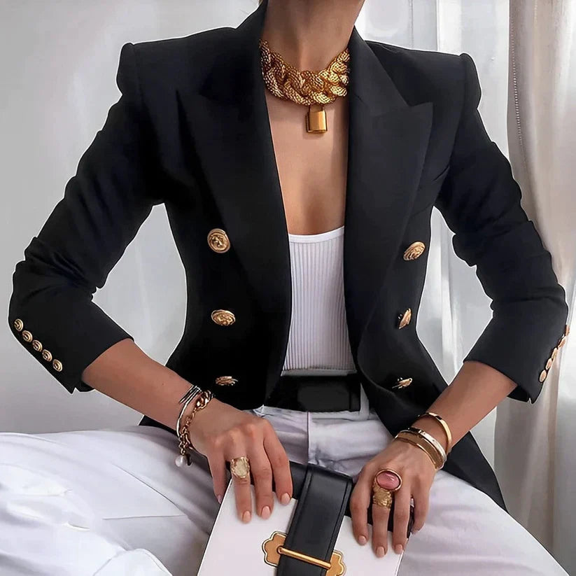 Kvinnors Blazer Högkvalitativt Material