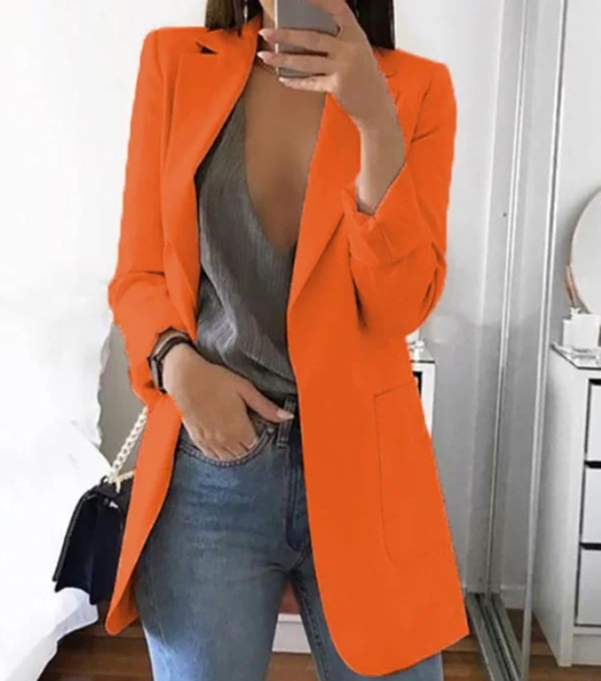 Kvinnors Blazer i Högkvalitativt Tyg