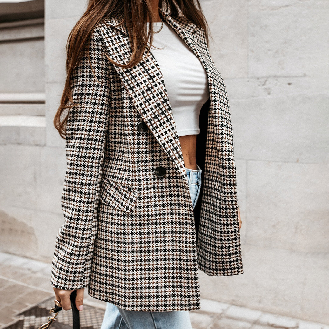 Kvinnors Blazer i Naturliga Material