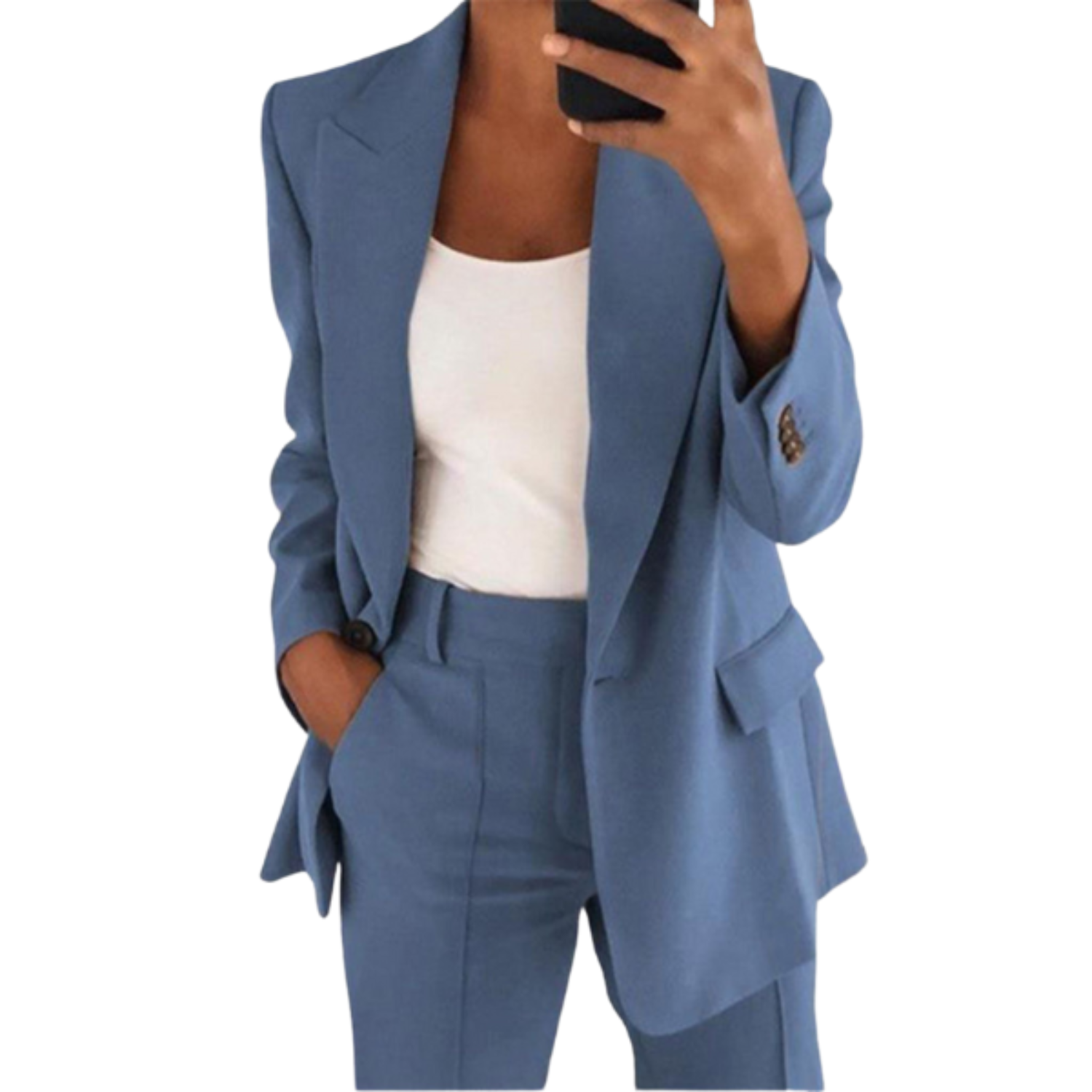 Kvinnors Blazerdräkt Högkvalitativt Material Elegant Stil