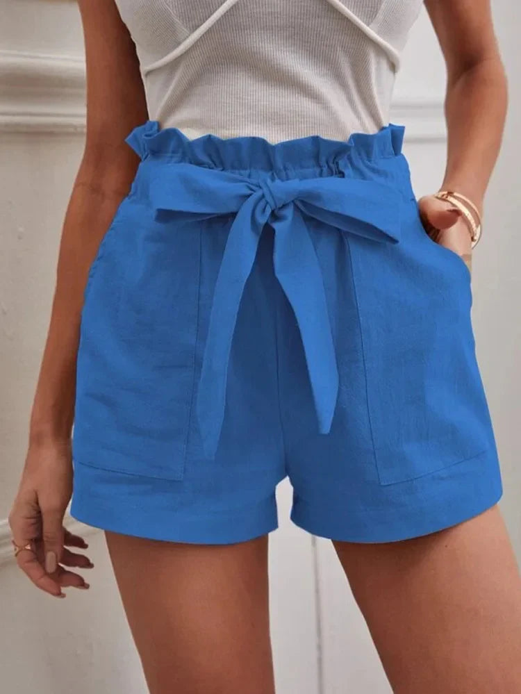 Kvinnors Bomullsshorts med Dragsko