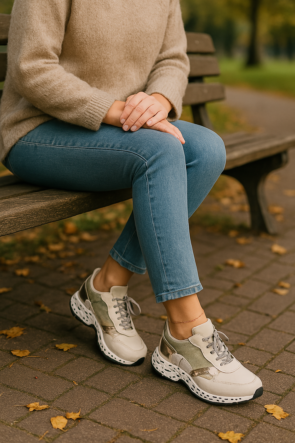 Kvinnors Lätta Sneakers Med Stöd och Komfort