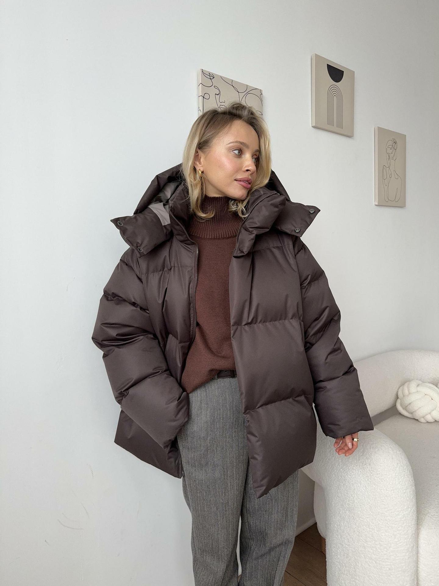Kvinnors Vinter Pufferjacka med Huva 2