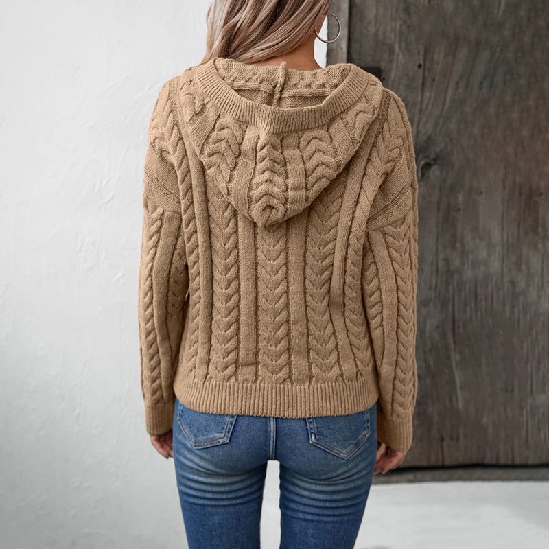 Maja | Stickad Hoodie