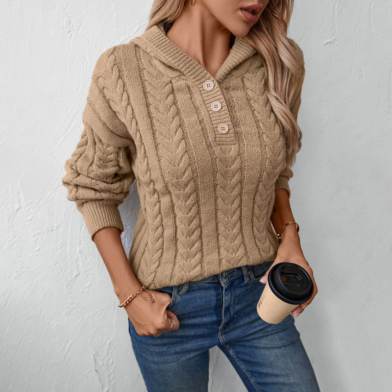 Maja | Stickad Hoodie