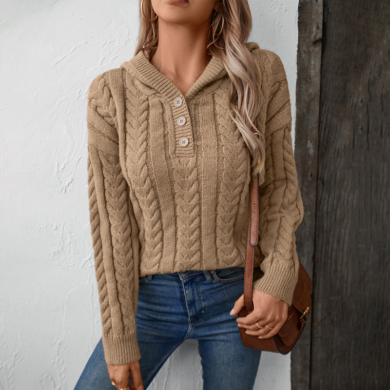 Maja | Stickad Hoodie