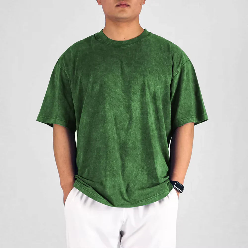 Mäns Bomull Överdimensionerad T-shirt