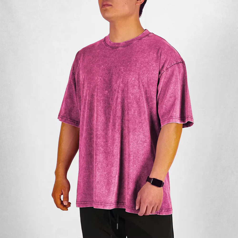 Mäns Bomull Överdimensionerad T-shirt
