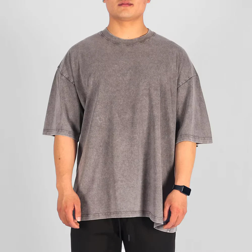 Mäns Bomull Överdimensionerad T-shirt