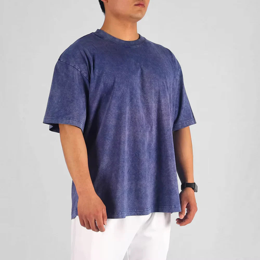 Mäns Bomull Överdimensionerad T-shirt