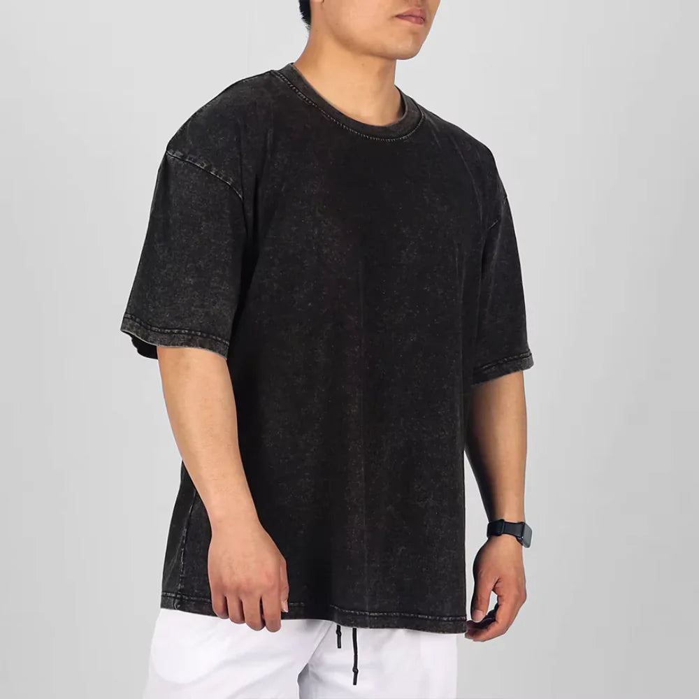 Mäns Bomull Överdimensionerad T-shirt