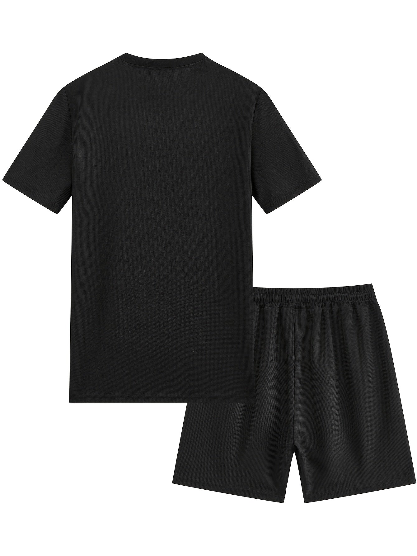 Mäns Bomull Tvådelad Sommaruppsättning T-shirt och Shorts