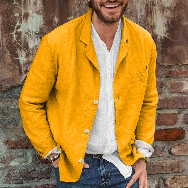 Mäns Linne Blazer Casual